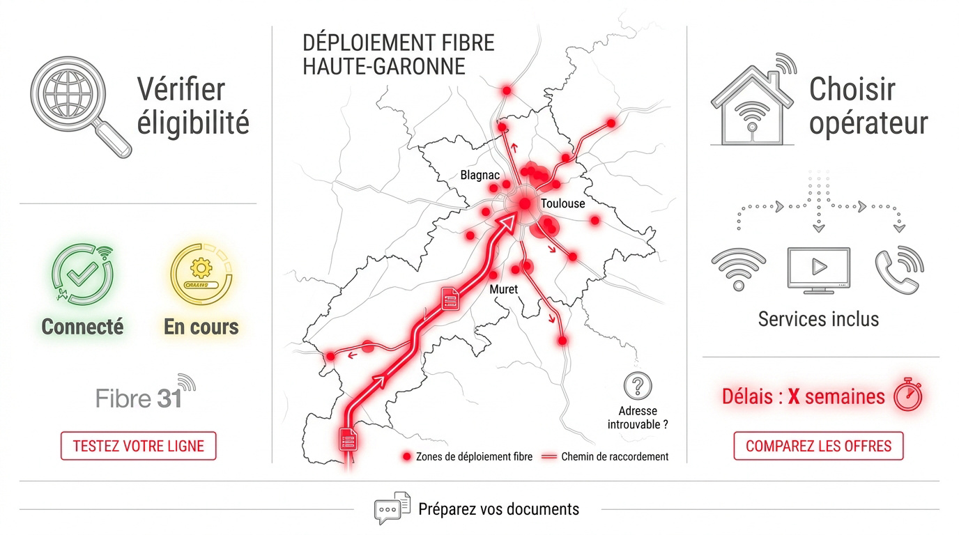 Étapes clés du déploiement de la fibre optique en Haute-Garonne par Fibre 31